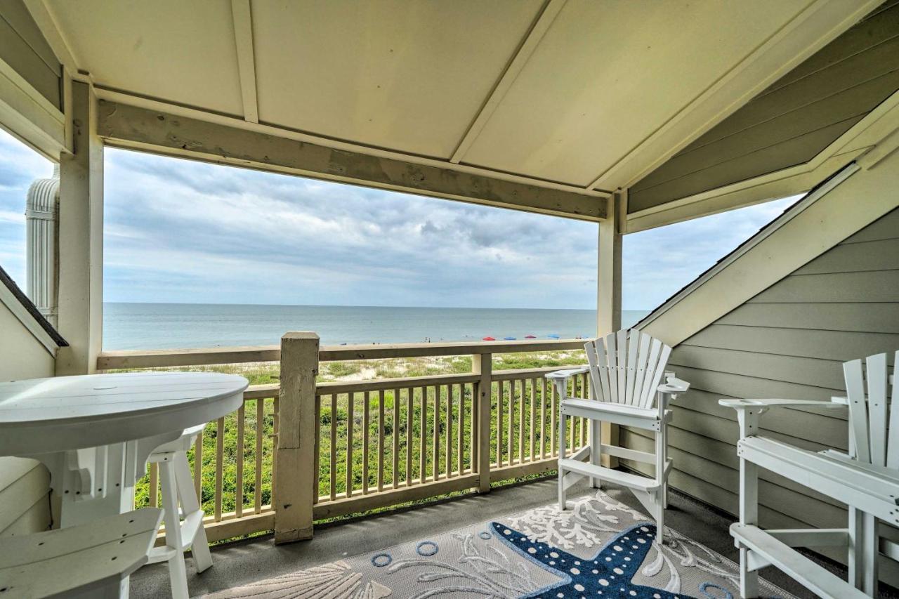 Beachfront Condo With Unobstructed Ocean Views! Oak Island Exterior photo